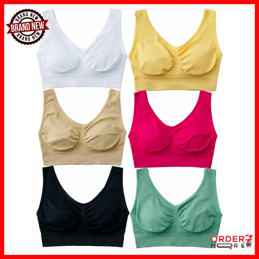 Wirefree Unpadded Bralette For Sleep Yoga Comfort Sizes S-Xxl